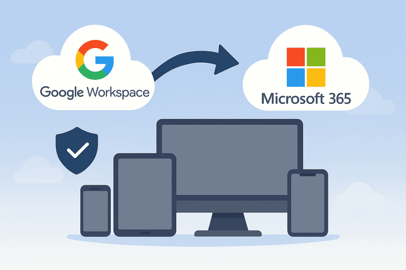 Google Workspace → Microsoft 365 Migration & Endpoint Management project screenshot